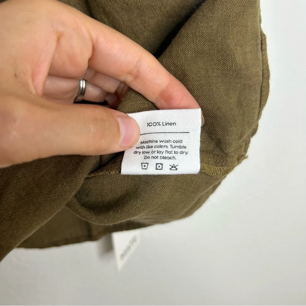 NWT MATE The Label 100% Linen Camisole Tank Top Green Size XL